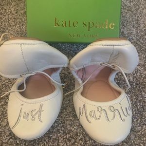 Kate Spade Just Married Ballet Flats